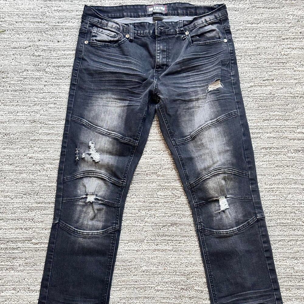 Womens distressed black and Grey Jeans